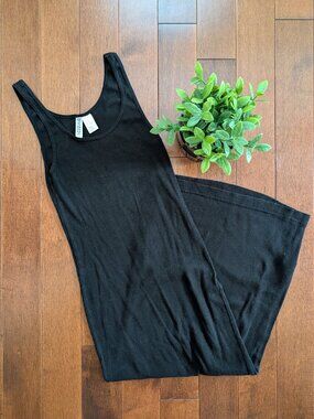 4/$25 H&M BLACK RIBBED BASIC MAXI DRESS